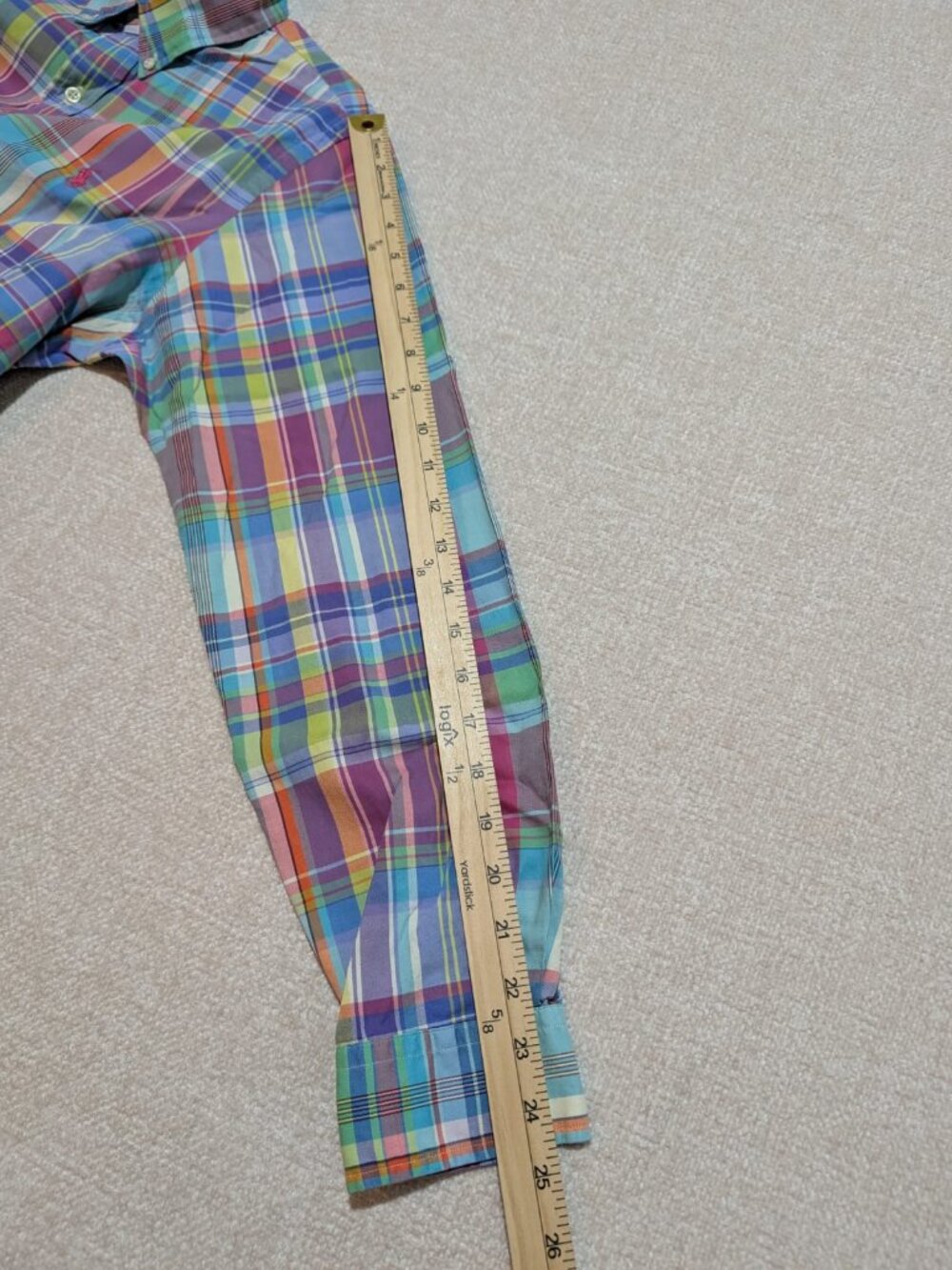 Ralph Lauren Men’s Multicolor Madras Plaid Shirt Size M - Picture 6 of 7